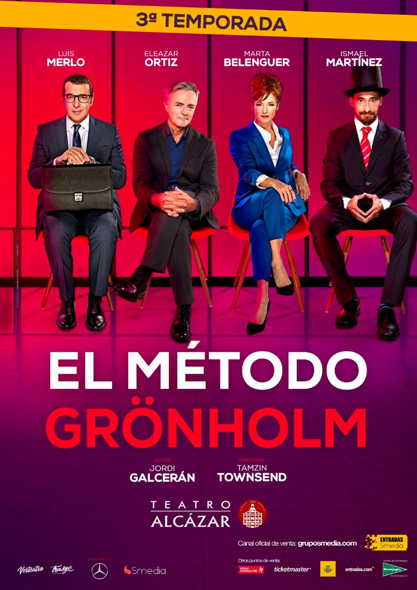 ¿Qué se siente al someterse a una prueba de selección fuera de lo común? 

Esta es la pregunta que se hacen los 4 aspirantes a un cargo ejecutivo en una multinacional que se enfrentan a #ElMétodoGrönholm en el Teatro Alcázar 🎭

[ÚLTIMA SEMANA] 

culturon.es/el-metodo-gron…