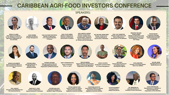 #Today 

🫑💰 Caribbean Agri-Food Investors Conference

🗓️June 13
⏰ 9 a.m.🇧🇧

🗣️See the list of speakers below!

Learn about opportunities to #invest in the #foodsupplychain in the #Caribbean

Register 👉🏾buff.ly/42zk1Rc

See you there!