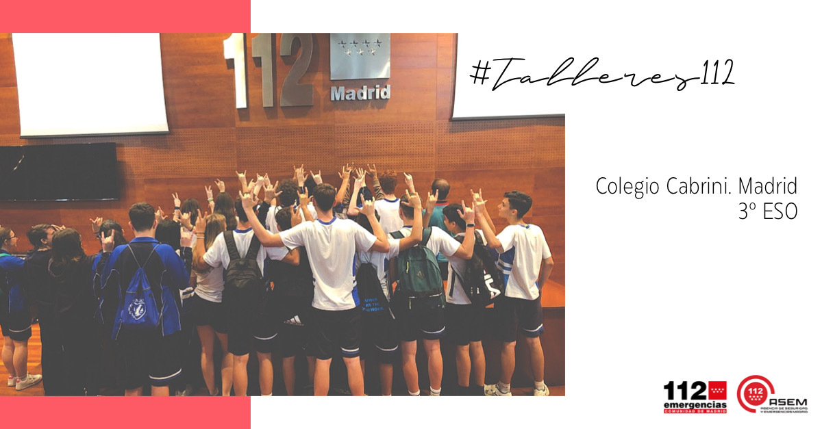 112 Comunidad de Madrid (@112cmadrid) on Twitter photo 🔁 Repetimos visita de los chicos y chicas del <a href="/ColegioCabrini/">COLEGIO CABRINI</a>.
📚 Estudian 3º de la ESO y ahora están más preparados para reaccionar ante una emergencia.
🎯 Ese es el objetivo de los #Talleres112.
#Madrid112
#ASEM112 🔁 Repetimos visita de los chicos y chicas del <a href="/ColegioCabrini/">COLEGIO CABRINI</a>.
📚 Estudian 3º de la ESO y ahora están más preparados para reaccionar ante una emergencia.
🎯 Ese es el objetivo de los #Talleres112.
#Madrid112
#ASEM112
