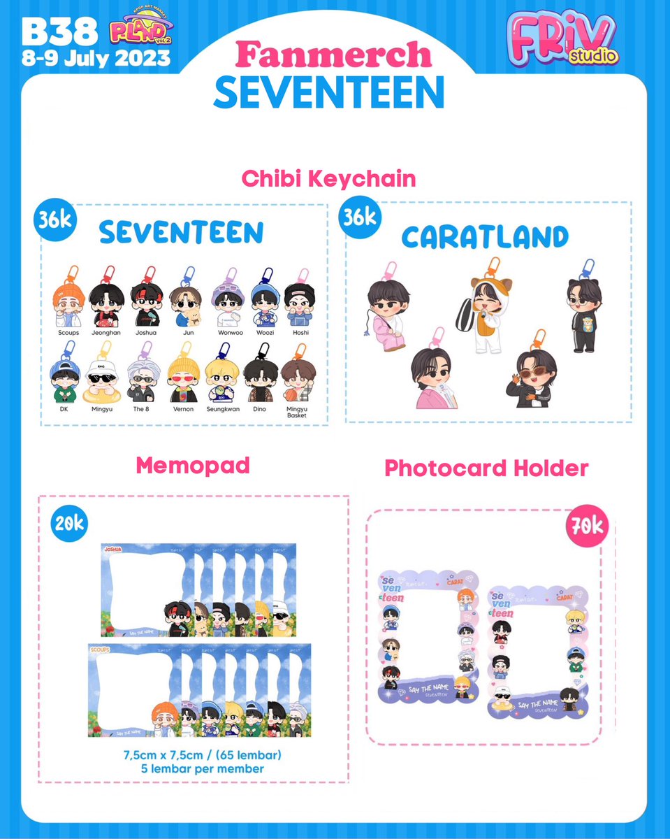 🍕 FRIVSTUDIO's goes to P-LAND Vol.2 !🤩

👛 B-38 (8 - 9July)
🖇️ PO FORM PICK UP P- Land
Frivstudio.carrd.co
 
Catalog SEVENTEEN