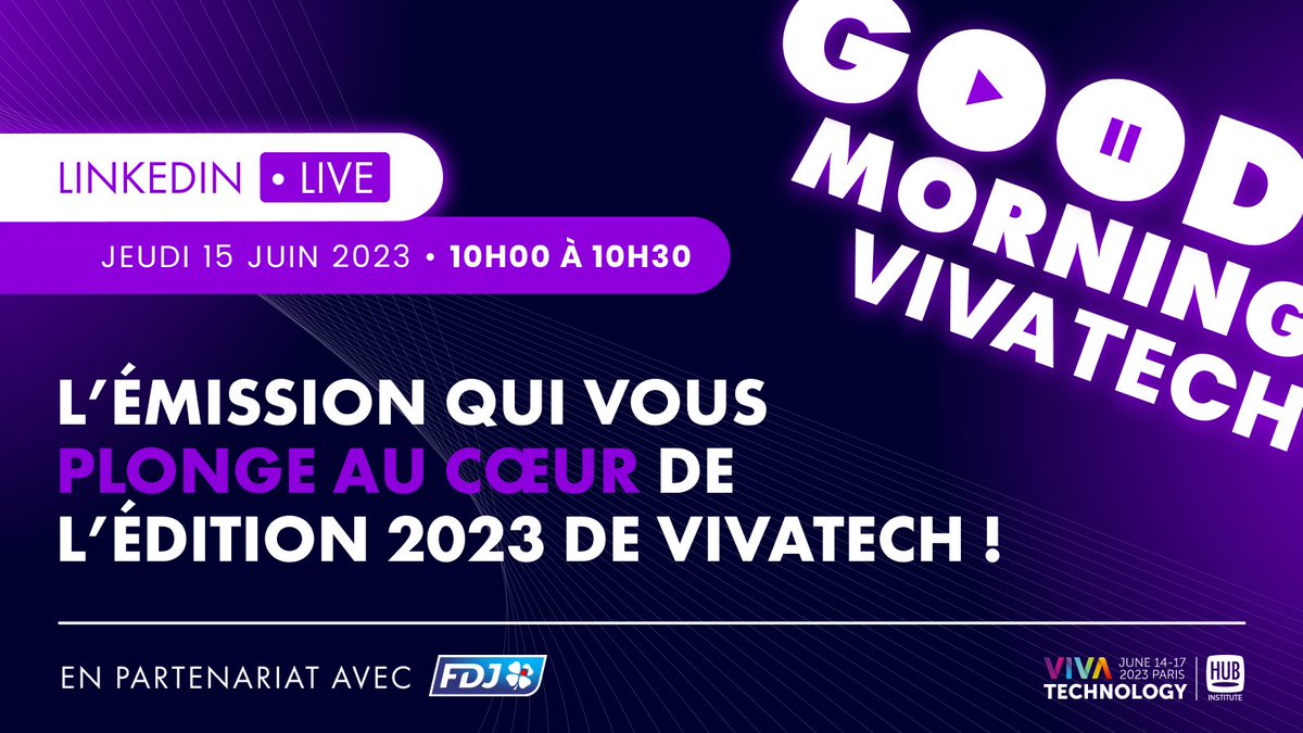 [EXCLUSIVITÉ] Jeudi, nous vous ouvrons les portes du salon <a href="/VivaTech/">Viva Technology</a> pendant 30 minutes de live, pour découvrir une sélection d’innovations et de démonstrations. 🔥

Une expérience immersive autour de 5 thèmes :
👉 Futur de la distribution omnicanale
👉 Futur de l'expérience et