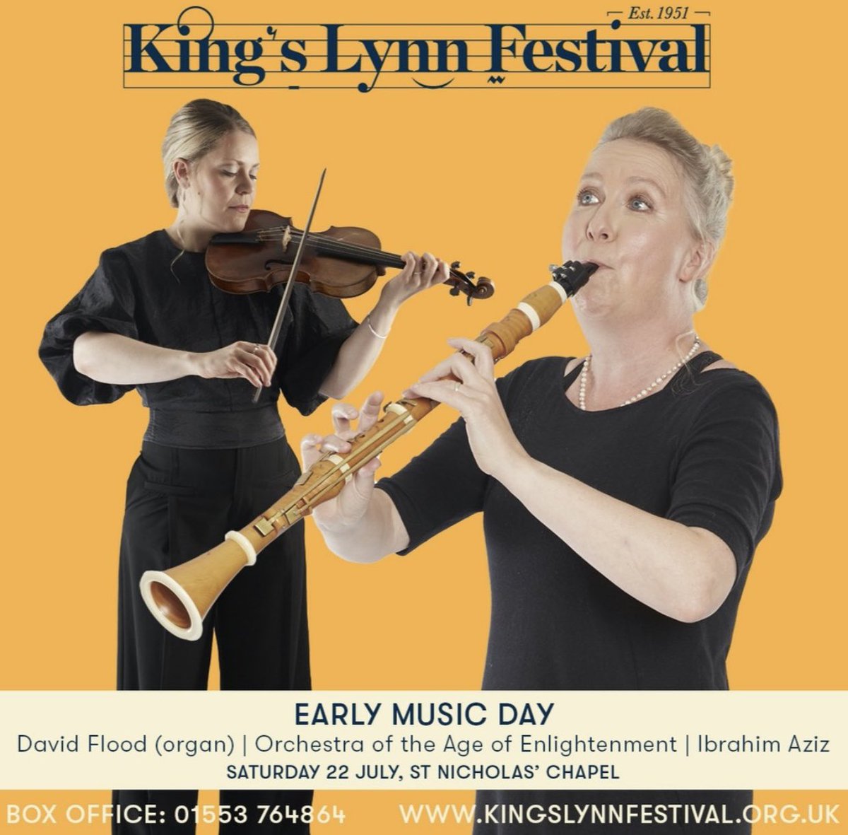 The <a href="/KLFestival/">King's Lynn Festival</a> Early Music Day returns to <a href="/StNicksKL/">St Nicholas' Chapel</a> on Sat 22 July and will explore the rich repertoire of the Baroque period and featuring organist David Flood, <a href="/theoae/">OAE</a> and viola da gamba player <a href="/ibiaziz/">Ibrahim Aziz</a> and harpsichordist <a href="/YamamotoMasumi/">🎶 Harpsichordist Masumi Yamamoto🎶🇬🇧</a> 
kingslynnfestival.org.uk/whats-on