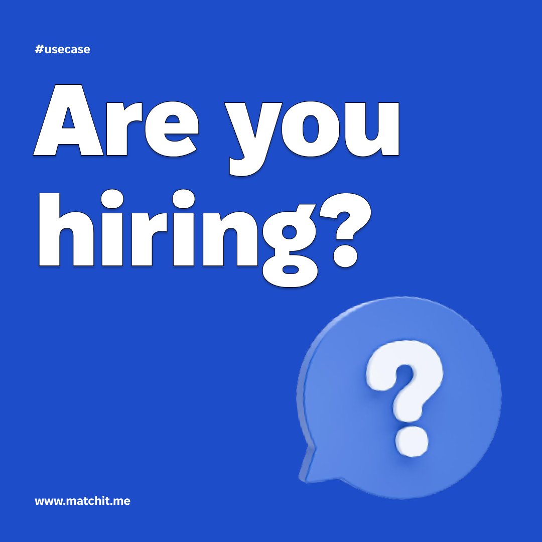 Are you looking for specialists? Entrust this matter to professionals!😎

Register here: matchit.me/?ref=twitter

✔️300+ recruiters
✔️24 h- first candidates
✔️90% success 

#hiring #recruitment #ITspecialists #programmers #designers #testers #employers #recruiters #staffing