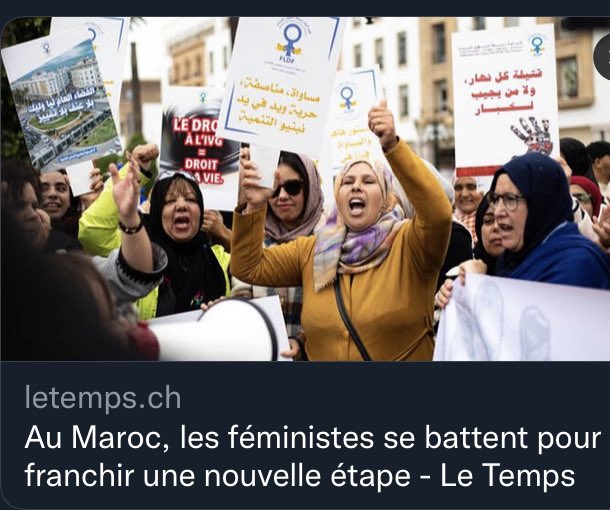 Demain, les marocaines feront grève pour l’interdiction totale du mariage des petites filles, l’égalité dans l’héritage, la dépénalisation des relations sexuelles hors mariage et la légalisation de l’avortement. Quel courage. Avec vous 🙏 #14juin #maroc #womensright