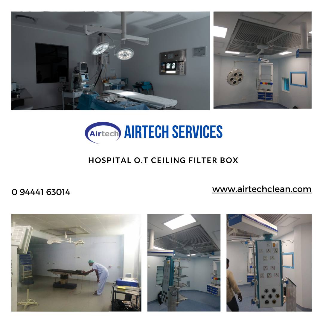 For Hospital O.T Ceiling Filter Box Contact Airtech Services.
#Airtechclean #AIRTECHSERVICES #HVACsystems #cleanroompanels #passbox #compactors #epoxyflooring #qualitycontrol #enginneeringsolutions #laf #laminarairflow #pharma #cleanroom #laboratoryequipment #cleanroomequipment