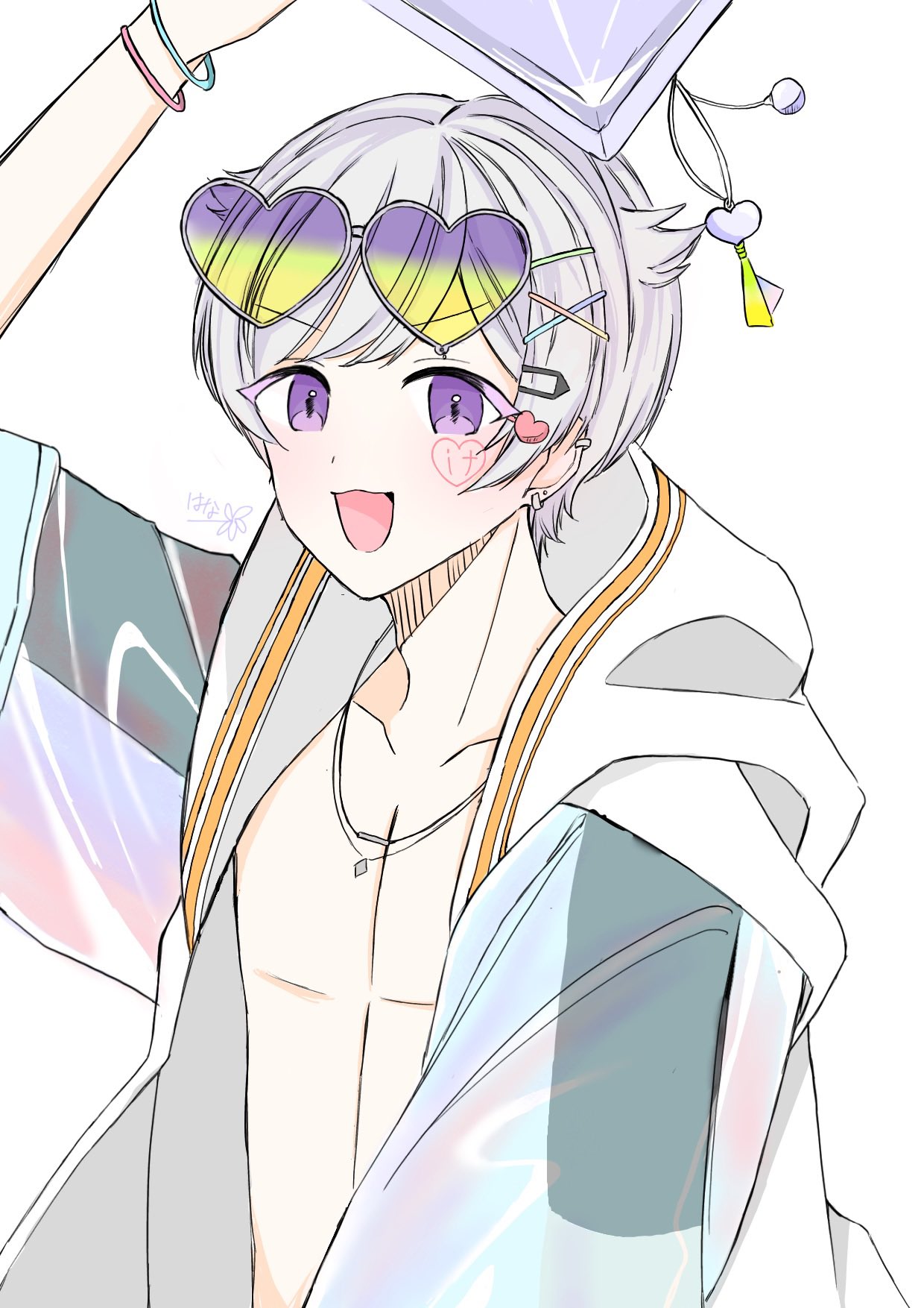 ☆いれいす 初兎 夏大将 Amazon | いれいす 初兎 缶バッジ よっ夏大将LOVE紫外線 SD