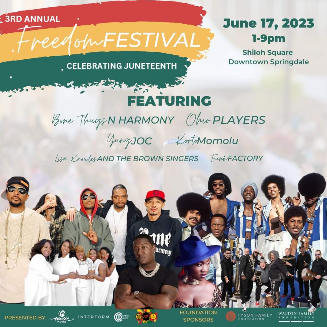 AnthonyBallSMP's tweet photo. 3rd Annual Freedom Festival Juneteenth Celebration THIS SATURDAY in Downtown Springdale. Biggest celebration in Arkansas. https://t.co/TwByO1Khn1