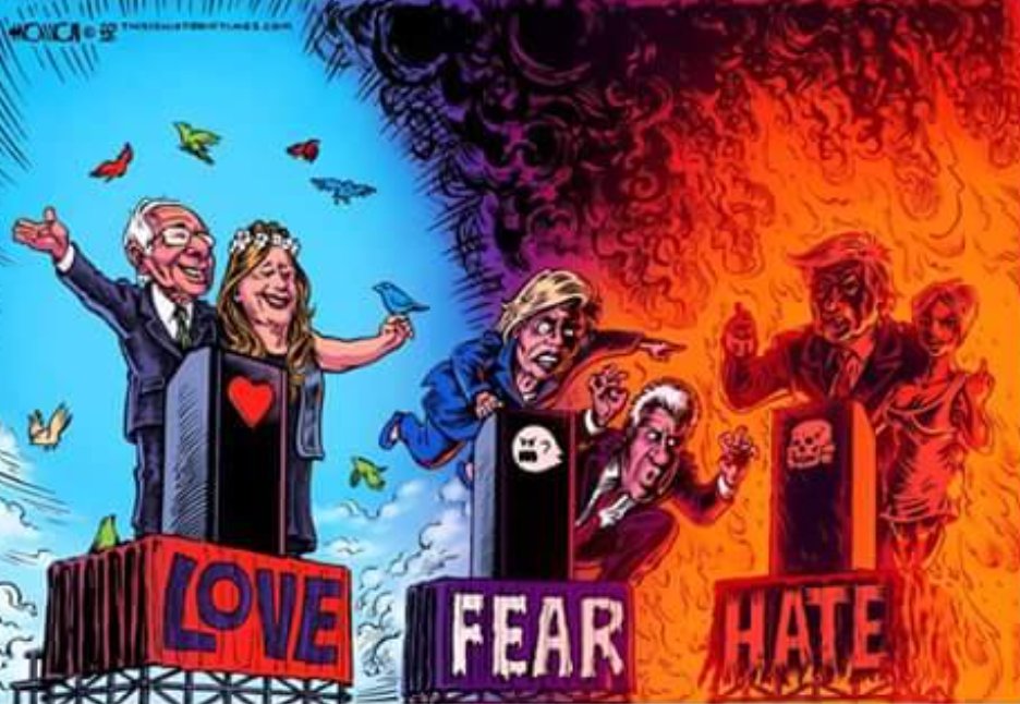 The choice America had. The UK chose the same vision too. Could it be something to do with how people are voting from a place of hate where they are being taught fear through the media spun as news and not love?