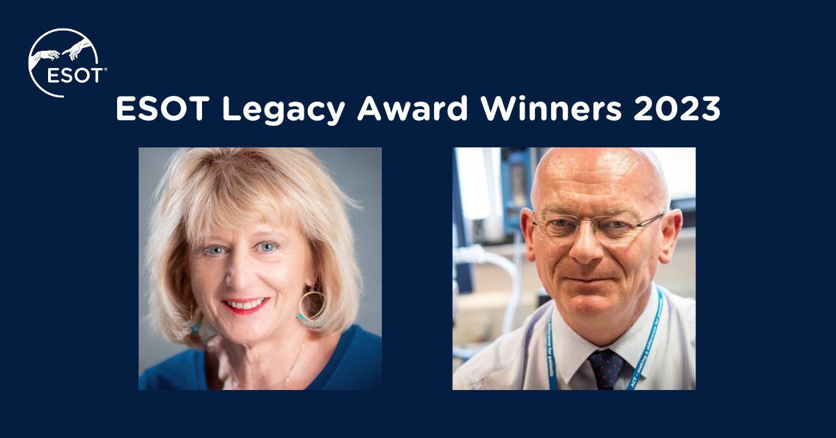 Congratulations to @mrchrtfaildoc & Prof. Michael Nicholson @Catz_Cambridge, who are recognised for their outstanding contributions and achievements in transplantation with the ESOT Legacy Award! THANK YOU for your dedication to advancing the field – we are immensely proud to…