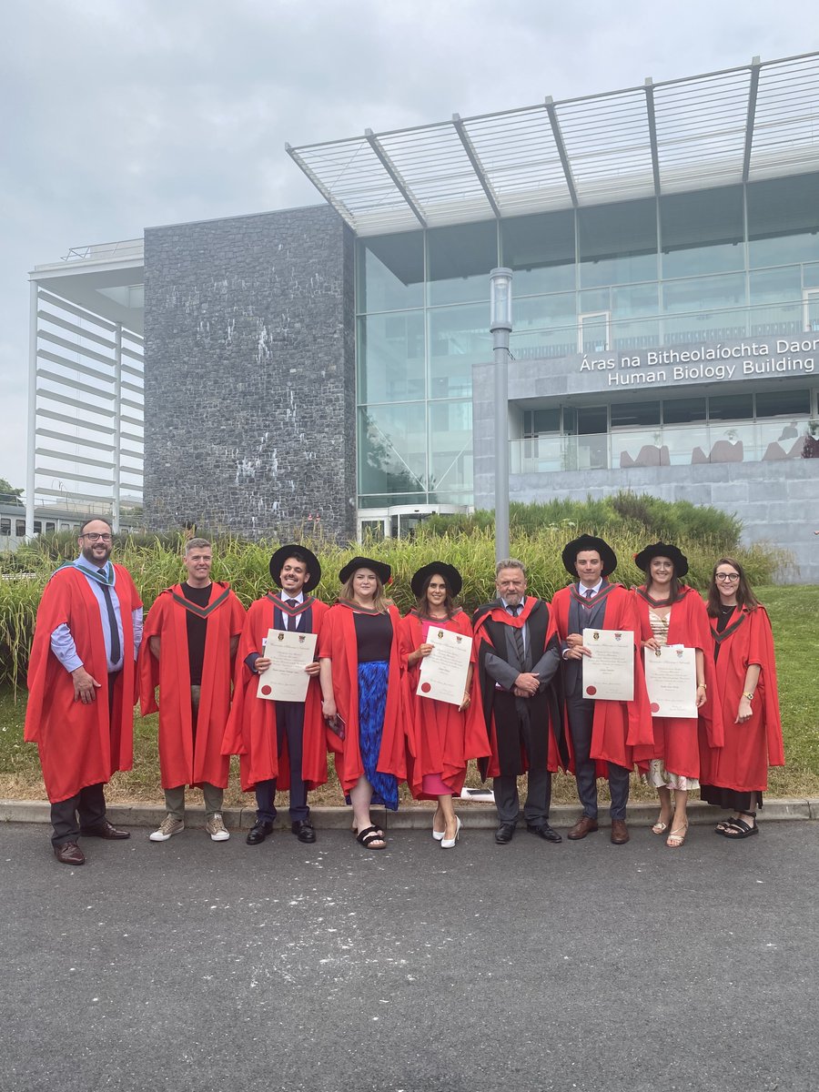 Huge congrats to these 4 amazing new PhDs who graduated today! We are so proud of Lucien, Eimear, Rachel &amp; Daniel. A super day of celebration for us in <a href="/GalwayCMNHS/">University of Galway CMNHS</a> &amp;@STEM_Galway 🍾 Also nice to get Dr <a href="/Ruth_Levey/">Ruth Levey</a> into an official photo as we missed her grad due to the pandemic!