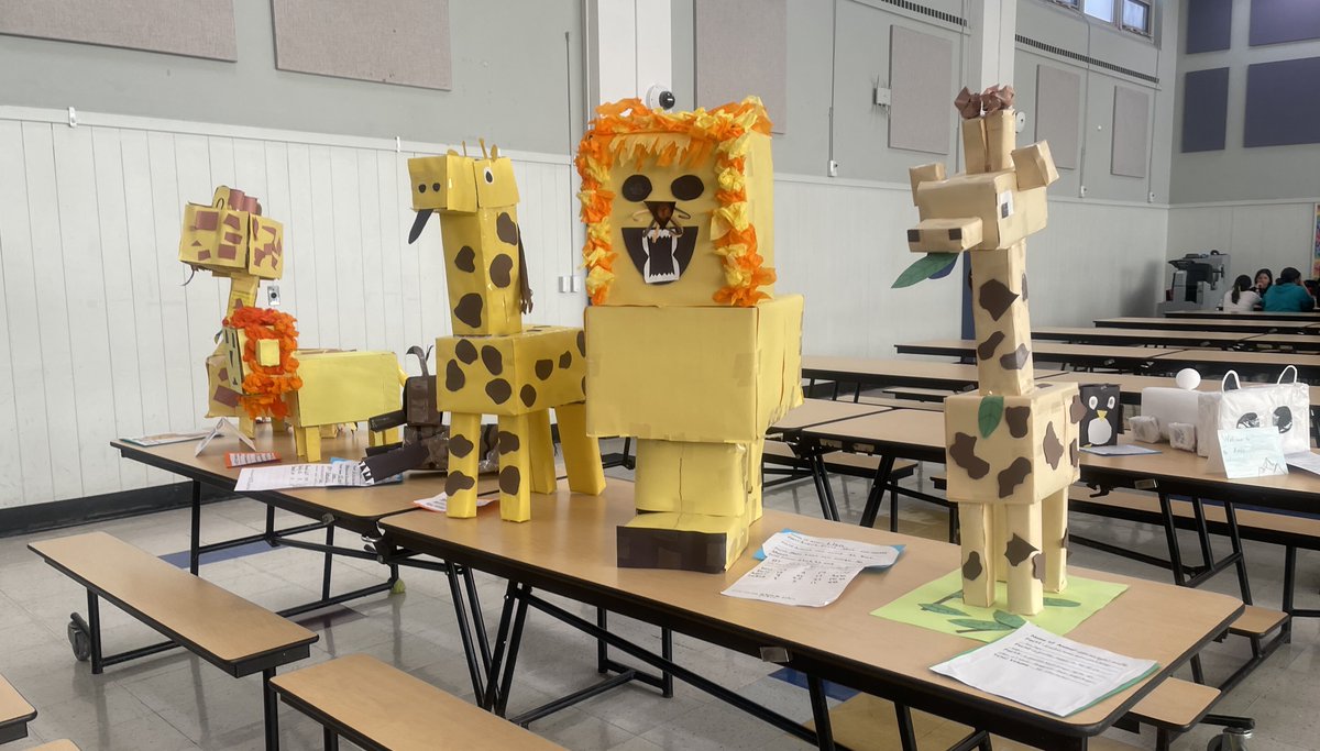 PublicDover's tweet photo. EDE students showcased their projects last Friday the at the first Fifth Grade Volume Zoo! Students selected an animal and worked together to make rectangular models of them.  Students then used the volume formula to find the total volume of their models. Great job students! https://t.co/Npu7R9HCnf