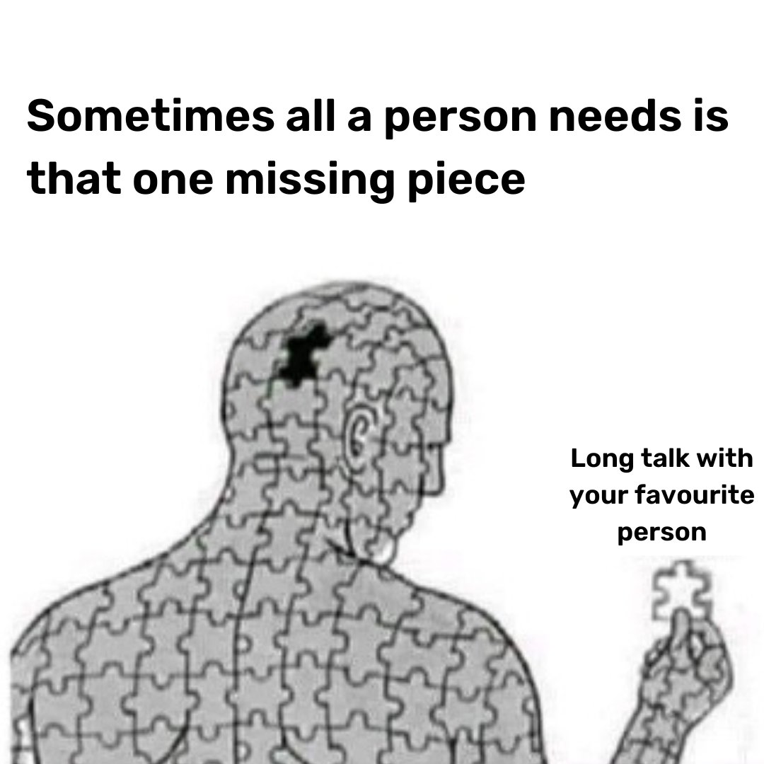 A long talk can heal you ❤️