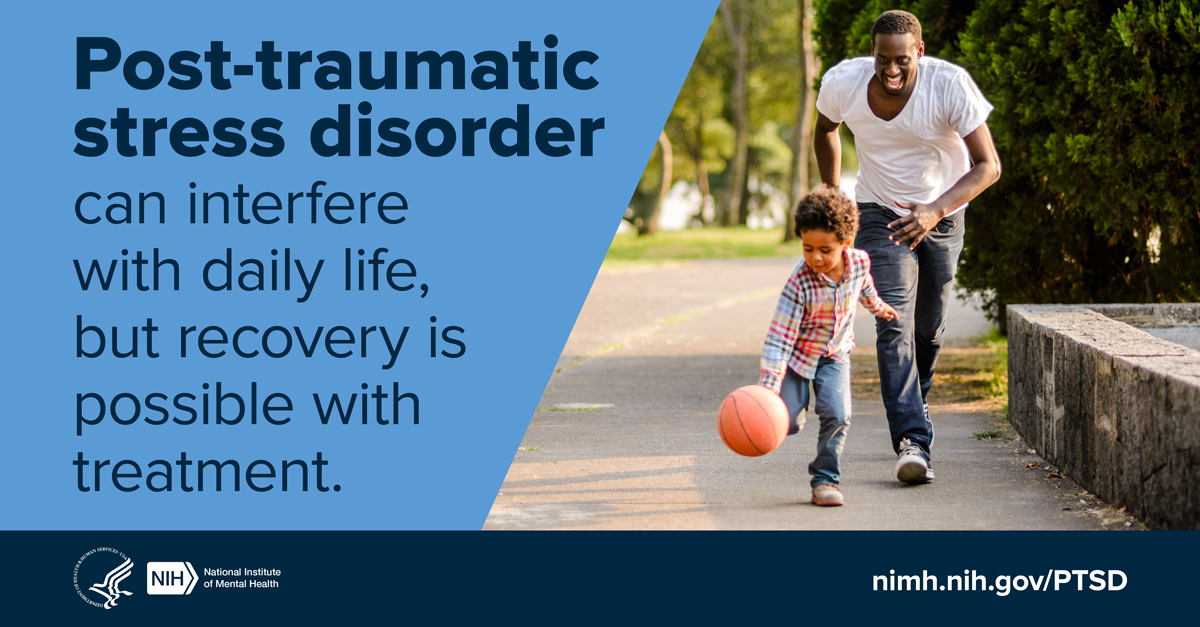NIH_Innovates's tweet photo. Post-traumatic stress disorder (PTSD) is a disorder that develops in some people who have experienced a shocking, scary, or dangerous event. Anyone can develop PTSD at any age. Learn the signs and symptoms at: https://t.co/WFM43RcEb5
#PTSDAwarenessMonth https://t.co/5fbOSGnMUk