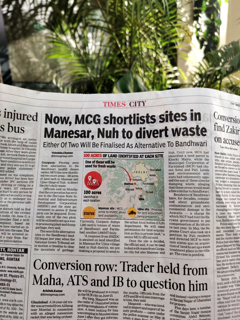 cleanAirBharat's tweet photo. @VishakhaKaulTOI @MunCorpGurugram @timesofindia @Vaishali_Rana_C @SethiRuchikaT @mlkhattar 
@Dchautala
@drkamalguptabjp 
@CaptAbhimanyu 

Gurgaon must mng its MSW in the most envtfriendly manner. 

Transporting/landfilling/ Incinerating(WtE)doesnot meet @SDGoals #NetZero

Given the rapid urbanization, there is a #urgentneed for  waste #minimisationpolicies https://t.co/eU4DrUIDrz