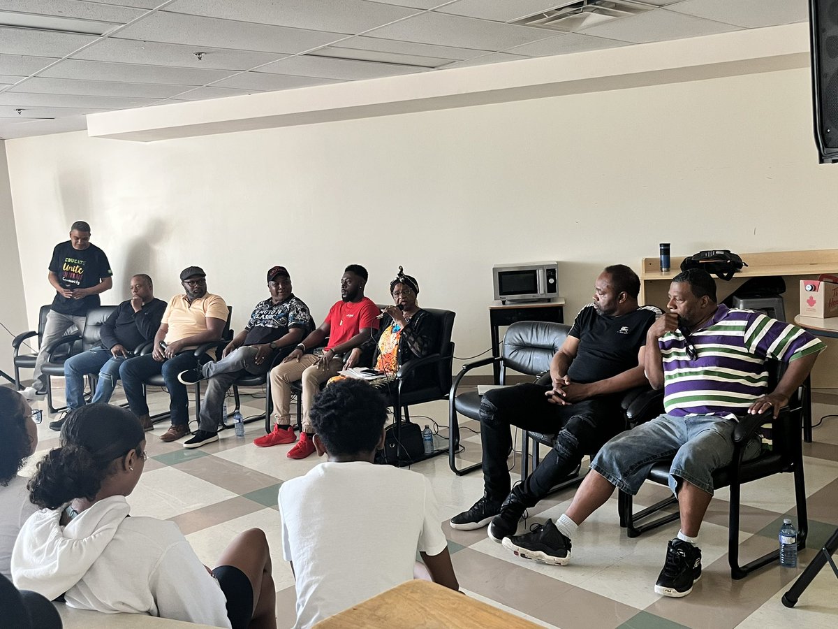 Proud to welcome members of the communities of East Preston &amp; North Preston to speak to students about the history and development of the communities and the Preston Township. Dr Joyce Ross, Keyonte Beals, Mickey Beals, Kirk Johnson, Dana Willis, Michael Smith &amp; Wally Smith.