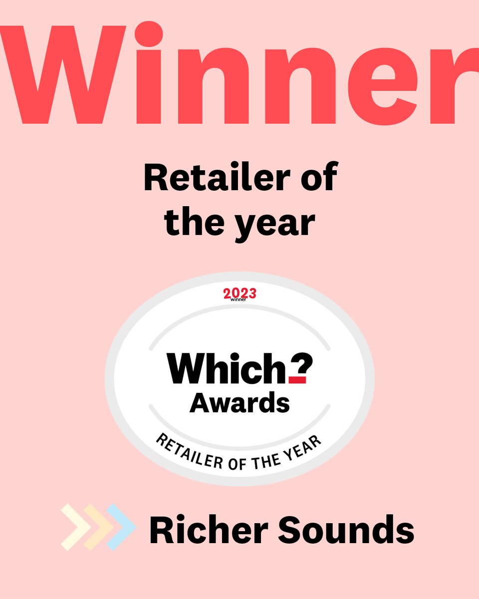 📢 The Which? Retailer of the Year Award goes to...@RicherSounds 🏆

Tech specialist Richer Sounds is the highest-scoring brand across all our retail surveys this year.   Excellent value for money, top notch returns policies and customer experience.

#WhichAwards2023