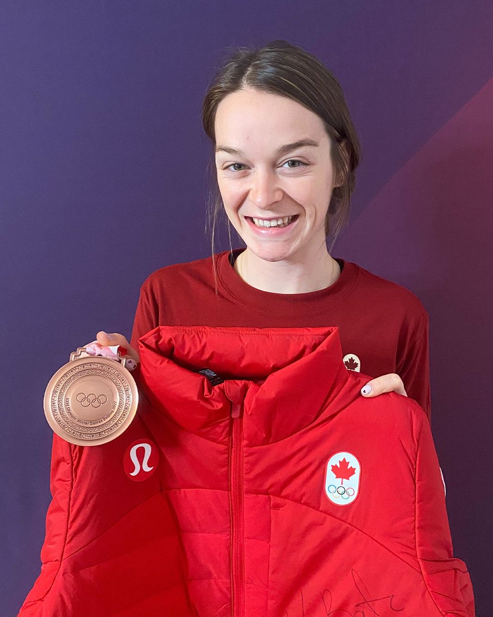 Steal Kim Boutin's look! 😉  

Win a Beijing 2022 Team Canada Jacket Signed by Kim Boutin. Enter for the chance to win at the Bell 🇨🇦 Olympic Club 👉 bit.ly/43LIjZo
