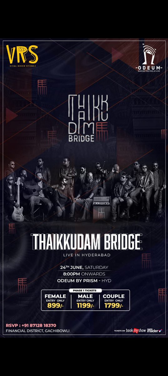 TechGlare Deals (@tech_glareoffl) on Twitter photo #TechglaresGiveAway :
Win 2 tickets (Rs.1199 each) for South Indian Sensational band @thaikkudambridge live on June 24th
Venue: Odeum by Prism, Gachibowli,Hyderabad.
Steps to Enter ⬇️
✅ FOLLOW 👉🏾 <a href="/Tech_glareOffl/">TechGlare Deals</a>
🔄 RETWEET
❤️ LIKE
Winner will be announced on 15th June. #TechglaresGiveAway :
Win 2 tickets (Rs.1199 each) for South Indian Sensational band @thaikkudambridge live on June 24th
Venue: Odeum by Prism, Gachibowli,Hyderabad.
Steps to Enter ⬇️
✅ FOLLOW 👉🏾 <a href="/Tech_glareOffl/">TechGlare Deals</a>
🔄 RETWEET
❤️ LIKE
Winner will be announced on 15th June.
