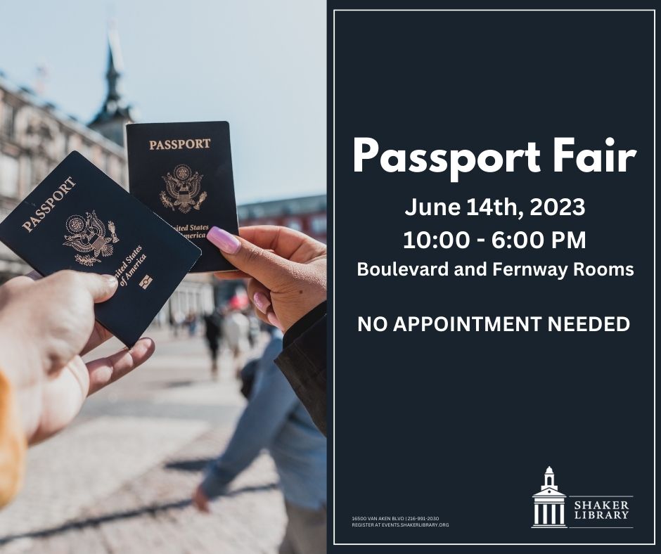 ShakerLibrary's tweet image. Visit the library to get your new passport applications processed without an appointment.

10am to 6pm Wednesday, June 14

Find out what you&apos;ll need to bring with you loom.ly/uv3__u0