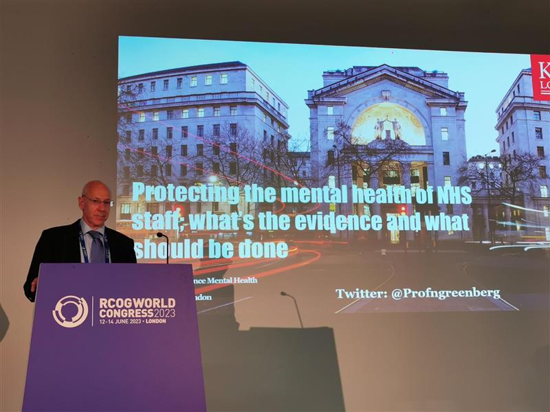 RCObsGyn's tweet photo. After a break for lunch, the second plenary session of day two is underway. @ProfNGreenberg is discussing the mental health of healthcare staff and how we can improve it.

Find out more: https://t.co/RQN8pBSpTD https://t.co/RyibjGp0A1