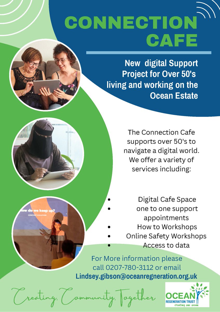 OceanRegenTrust's tweet photo. Today we are really pleased to launch our new Digital Connection Cafe for Older Adults!
Contact Lindsey on 0207 780 3112 to have a chat about what you would like to learn?
#digitalinclusion #lifelonglearning #creatingcommunitytogether #olderadults #LonelinessAwarenessWeek https://t.co/QY2ycnPK5Z