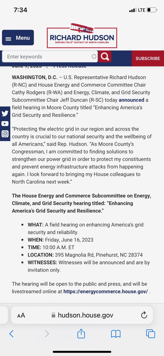 DemWomenMooreCo's tweet image. #gridattacks #gridsecurity #moorecounty #pinehurst #reprichardhudson #richardhudson #NorthCarolina