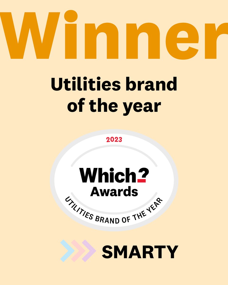 📢 The Which? Utilities Brand of the Year Award goes to...@SMARTYMobileUK🏆

Value for money and pricing transparency is the key to Smarty’s offering and success. From low data to unlimited, Smarty deals are cheap and come with free EU roaming. 

#WhichAwards2023