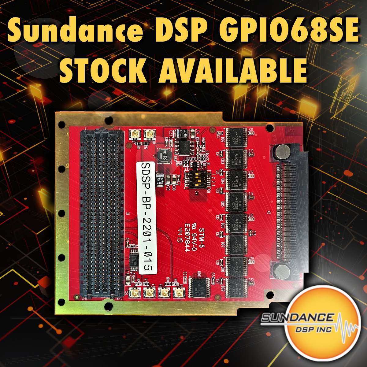 We have stock available of this conduction-cooled HPC FMC from Sundance Digital Signal Processing INC.

It provides 68 Single-Ended GPIOs through a connector at the front bezel.

sundance.com/fmc-gpio68se-i…

#FMC #FPGA #GPIOs #Samtec #SignalProcessing #IndustrialControl