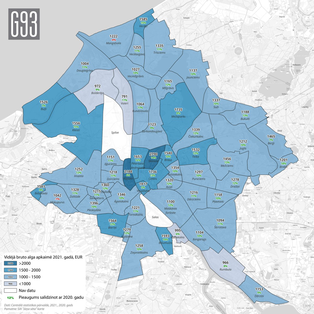 turīgās un ne-tik-turīgās Rīgas apkaimes