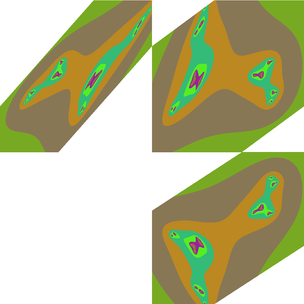 dieg0x17's tweet image. #CannandelbrotSet, My = 1.767 cut: -0.674 X1 + -0.439 X2 + -0.595 X3 = 0.000 #dailyfractals