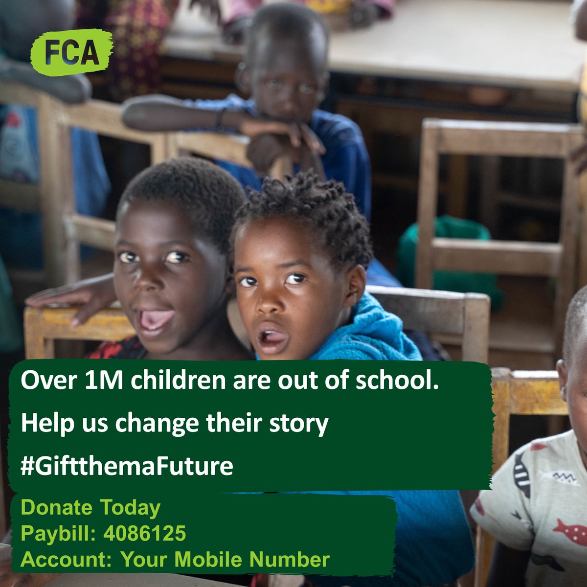 ❓Did you know that over 1 million Kenyan children are out of school?
Help us #changetheirstory and #GiftthemaFuture