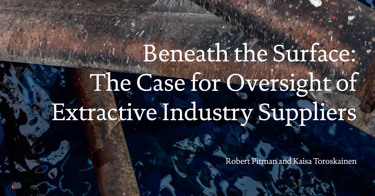 Useful reading for our #EITI2023 session today with <a href="/NRGInstitute/">Natural Resource Governance Institute</a> at 16:45, NRGI's Beneath the Surface explores the importance, and risks for #corruption in the massive flows of money via #procurement of goods and services by extractive industry companies resourcegovernance.org/analysis-tools…
