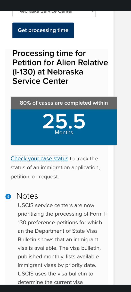 aj64moore's tweet photo. @USCIS @USCISDirector 
Why has the 80% of cases processing time for Nebraska suddenly increased from 14.5 months to 25.5 months, 2 Nd increase this year. How is this 'clearing the backlog' ? #leftinlimbo https://t.co/CUqidKLDCm