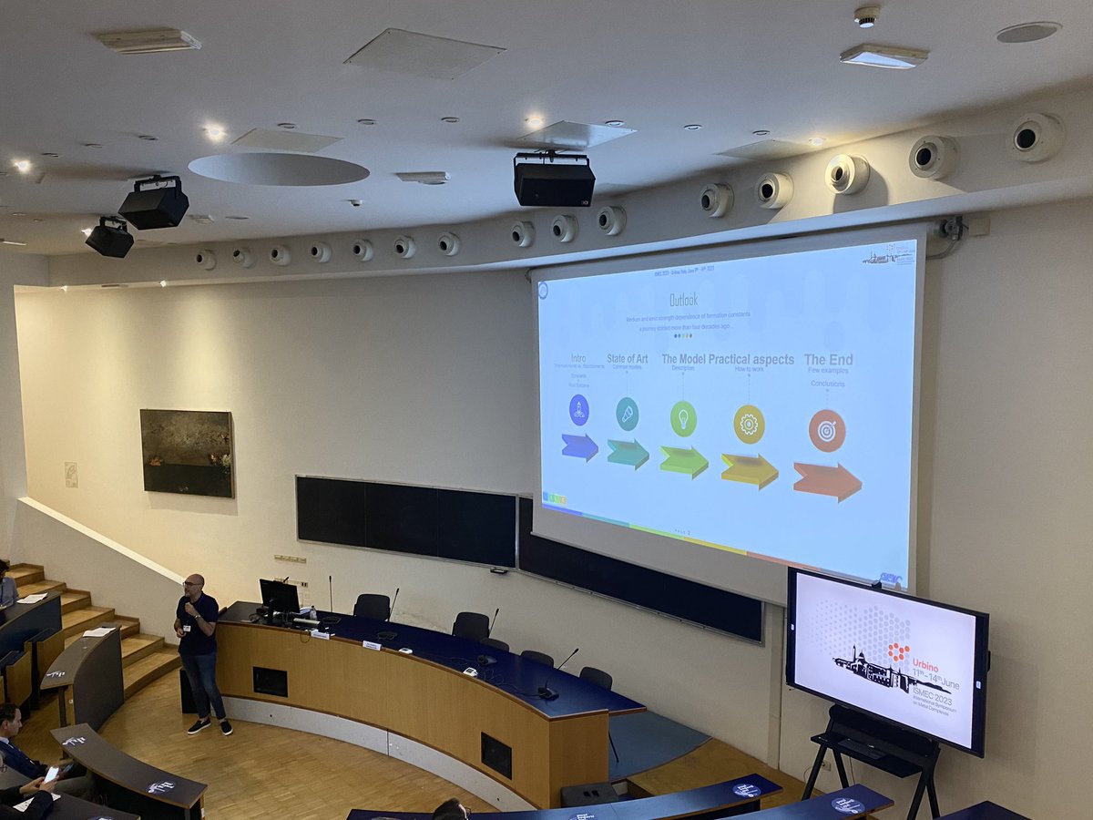 Now it’s time to listen <a href="/Demetrio_Milea/">Demetrio Milea</a> with a talk about “Medium and ionic strength dependence of formation constants. The “pure water” model.”