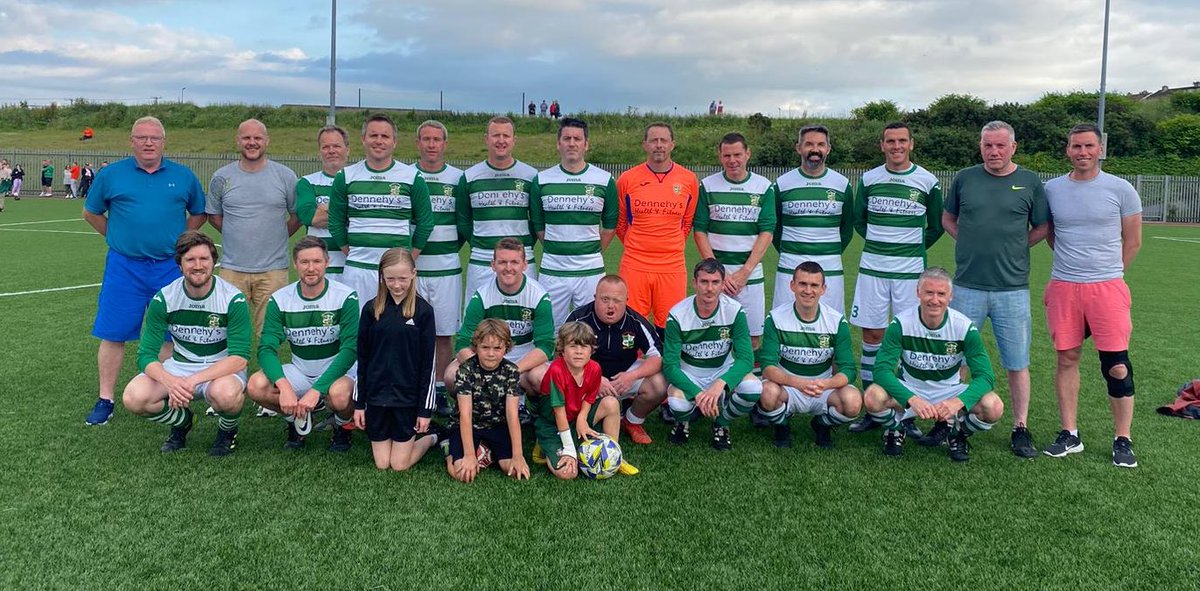 Beamish Stout Munster Senior League
Floodlit League Final 
Ballincollig 1-0 Tramore Athletic 
(Richard O Brien) 
Sponsored by Dennehys Health & Fitness 

A huge well done to John and his over35s team who played against a very strong Tramore Athletic team last night! 
Champions 🏆