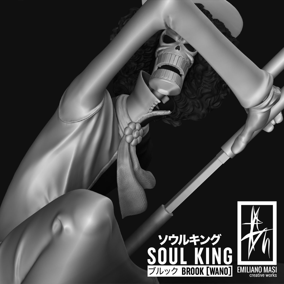 emcreativeworks's tweet photo. BROOK “Soul King” ソウルキング - Soul Parade! Sharing the first milestone of my new project.
Printing, post-processing and painting after my vacation.

#brook #onepiece #art #sculpting #3dart #soulking #ソウルキング #ブルック #figuremaking #toei #bandai  #manga #anime #sculptor https://t.co/ZhOvZRxBGs