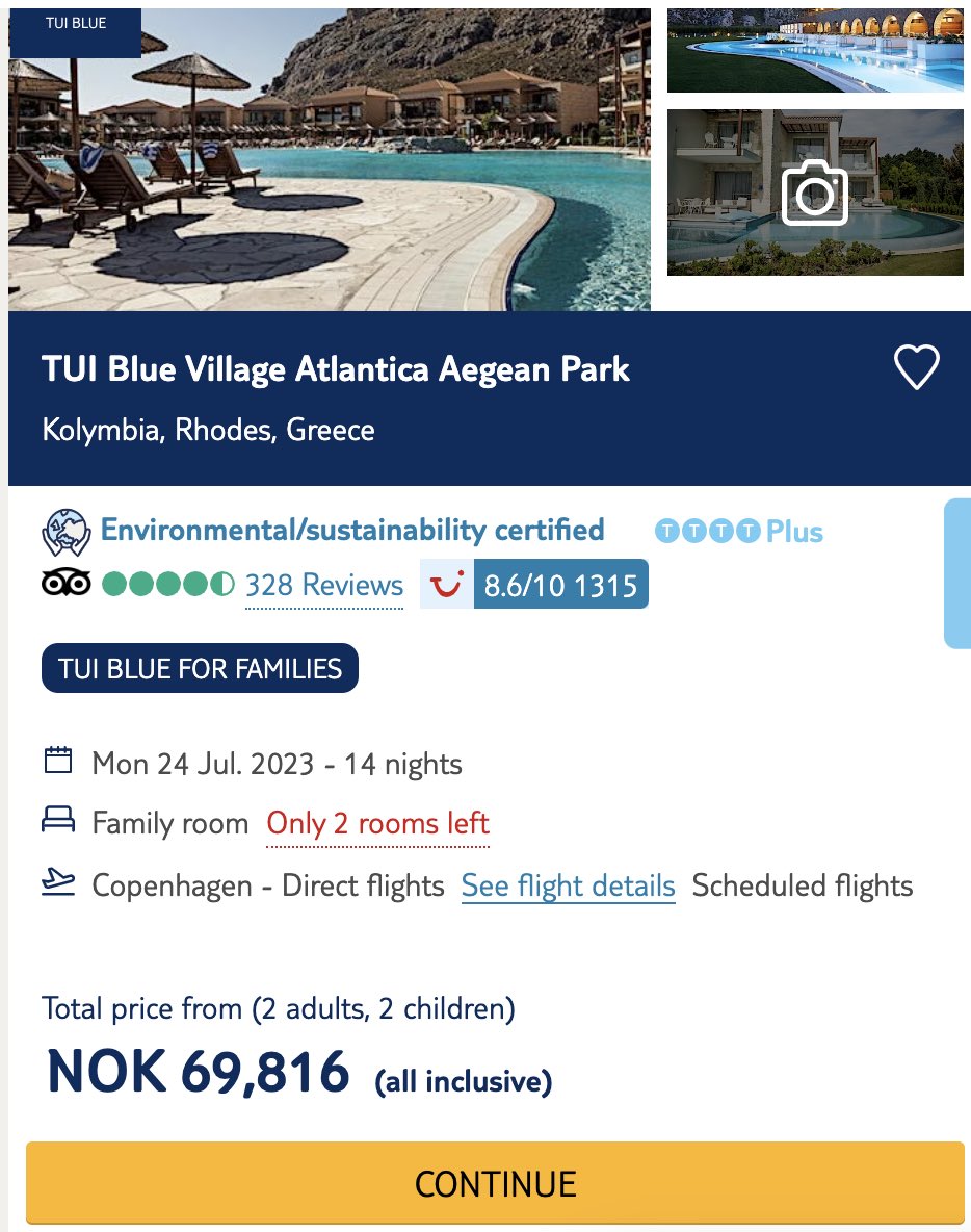 .@TUIDanmark @TUIUK For a number of years you have known that the .dk website will show all your prices in NOK instead of DKK a 30% price difference when Google Translate has been turned on. You are also refusing to refund users who have misleadingly booked online… 1/2