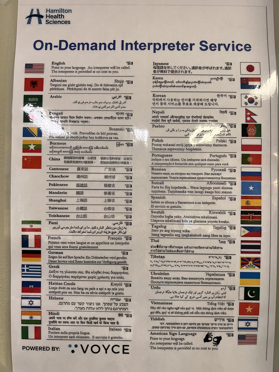 Real-time access to all these languages 24/7 through #VOYCE <a href="/mch_childrens/">McMaster Children's Hospital</a> <a href="/HamHealthSci/">Hamilton Health Sciences</a>! 
<a href="/MacUPediatrics/">McMaster University Department of Pediatrics</a>