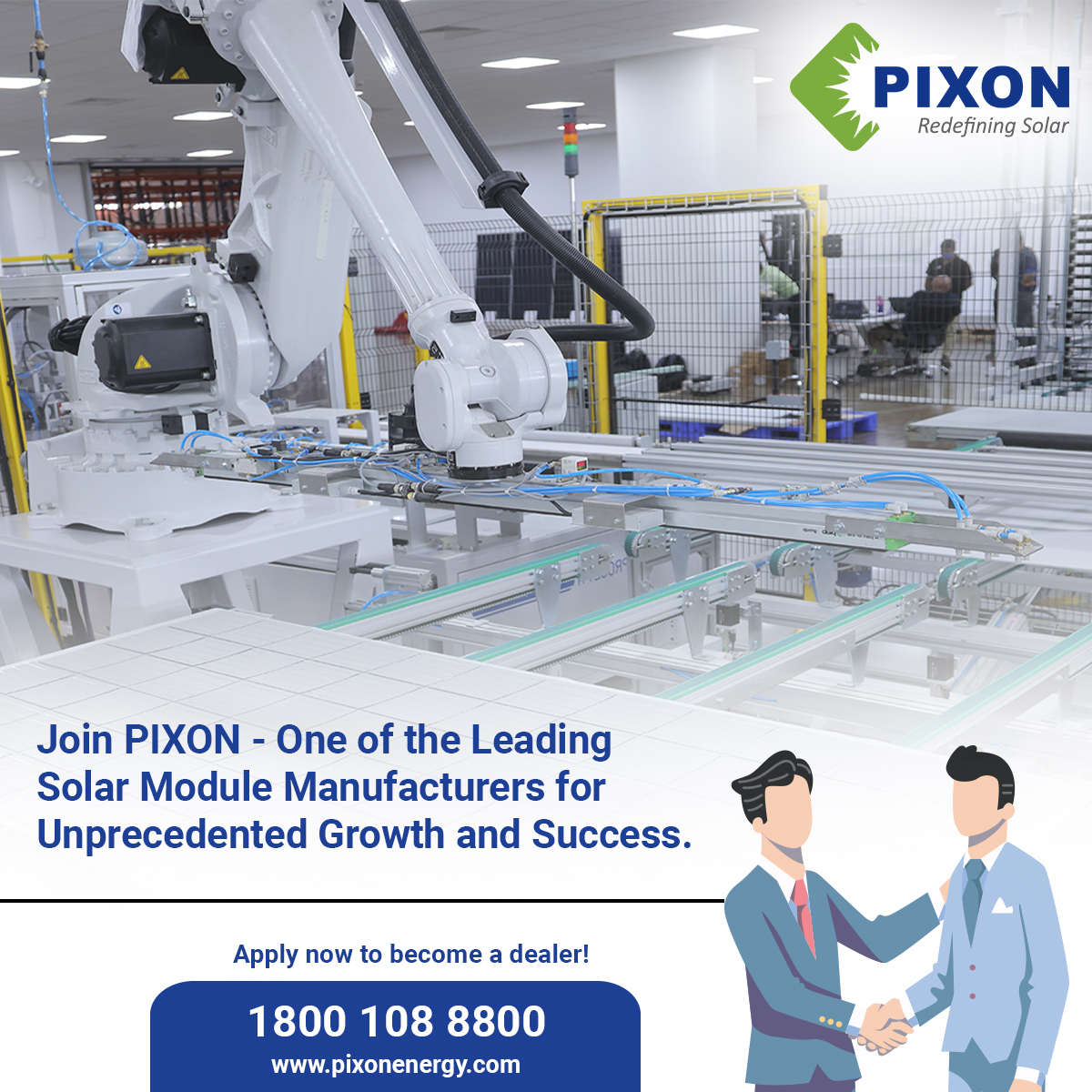 Join our network and unlock endless possibilities for your business. 
Contact us today!

#pixon #pixonsolar #solarpower #solarmodules #solarenergy #modulemanufacturers #renewableenergy #india #solarpanels #pvmodule #dealership #authorizeddealer