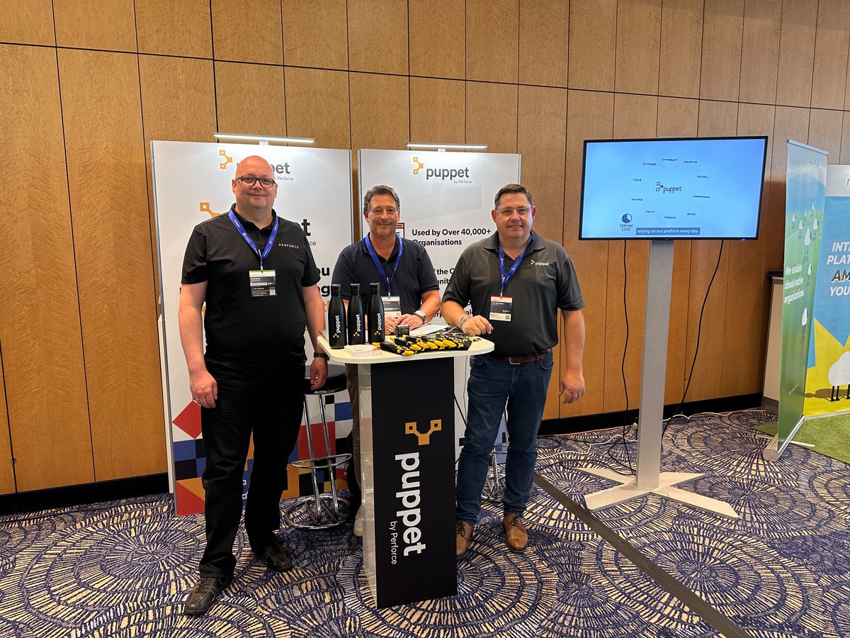 puppetize's tweet image. The Puppet is at @DevOps_Con Berlin 2023, starting today!
🗑Throw away bad DevOps habits and start fresh after seeing Marc Martin’s presentation “Why is DevOps Stalling? A Look at Models vs. Tools vs. Mentality” in Salon 2 at 3:00pm. We’ll see you there!
#DevOpsCon