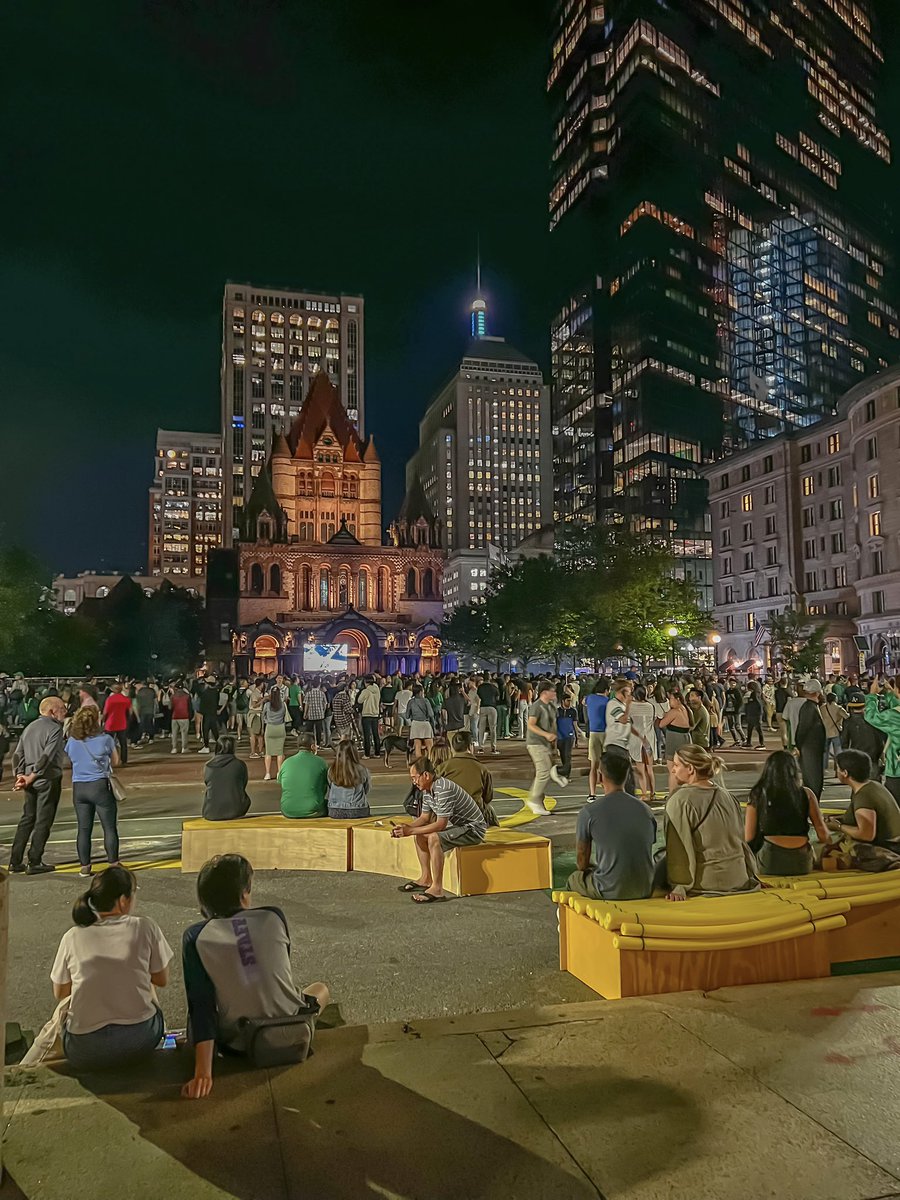 One year ago Boston’s Copley Square felt like a true public square, connected to the rest of the City in the midst of the Copley Connect placemaking intervention that turned Dartmouth Street into a pedestrian plaza and a Celtic’s playoff run.