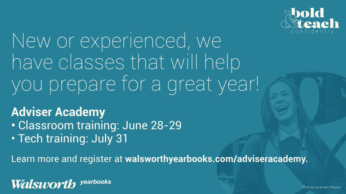 Adviser Academy is just around the corner! Don't miss your chance to join expert instructors for courses on all things yearbook. Sign up today at tinyurl.com/2p9b9j63. #Walsworth #Yearbooks