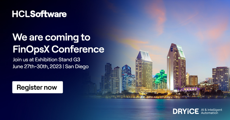 HCLSoftware's tweet photo. We are thrilled to be the Gold Sponsors at #FinOpsX Conference this year. Join us at the biggest #conference dedicated to #FinOps.
Register Now ➡️ https://t.co/Vk36iBLsyd
FinOpsX Conference 2023 | DRYiCE
@DRYiCEAi #HCLDRYiCE #MyXalytics #CloudFinancialOperations #CloudCosts