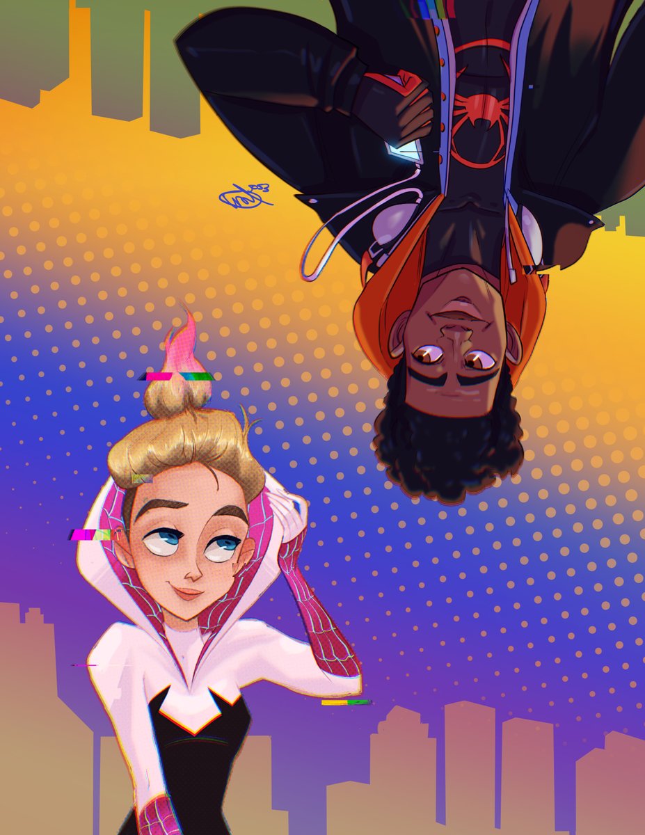 MeganHuang5's tweet photo. some process (the layout and the lines) work for the across the spiderverse collab with @KarlieghIvens 😊. plus a flipped version to showcase Karliegh's lovely gwen art!
#acrossthespiderverse #spidergwen #milesmorales #spiderman #processwork #lineart https://t.co/PNHA0t7JAy