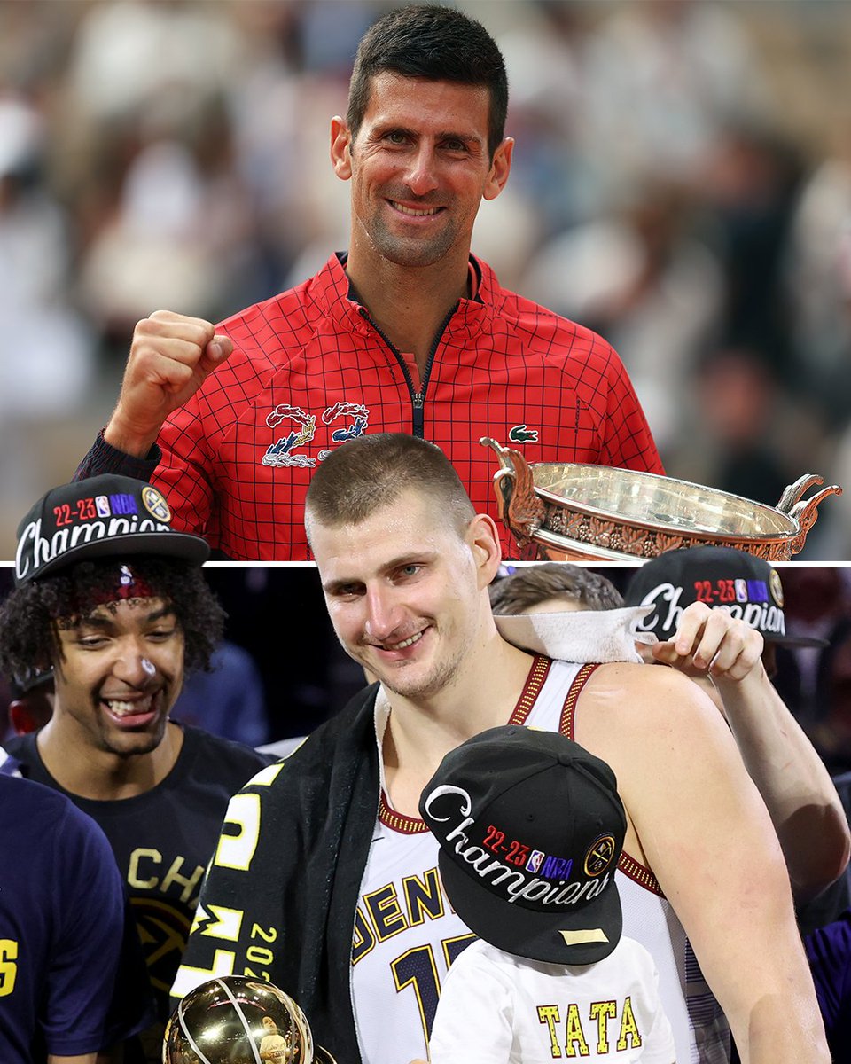 What a week for Serbian sports fans 👏🇷🇸 Nikola Jokic wins first NBA Championship 🏆 Novak Djokovic wins 23rd grand slam 🏆