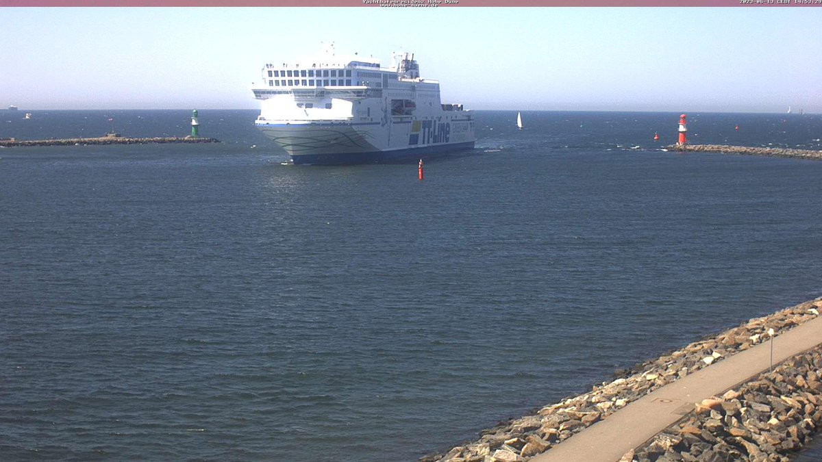 I am 95% sure I saw a naval vessel near Rostock.