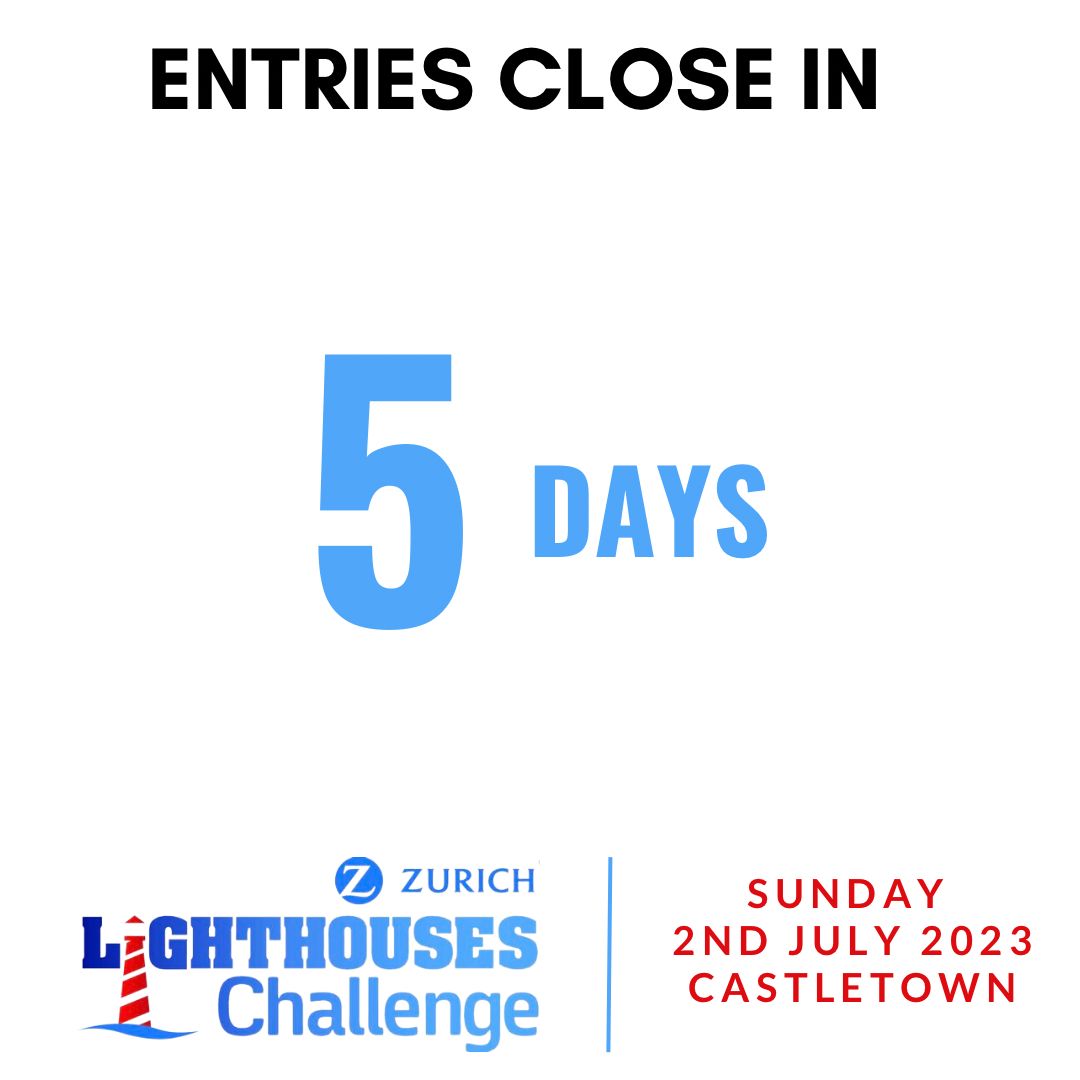 Time is running out to sign up for the 2023 Zurich Lighthouses Challenge. Do you want to take part? Then head to the website and pick your course, we'd love to see you on the start line.

lighthouseschallenge.im