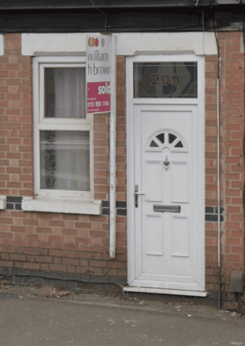 'Ilkeston Road' in Nottingham.. house with sold sign stormed by police ..doubt the sale will go through now.