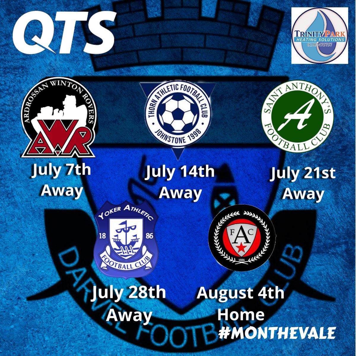 The count down is on ⏰

Our pre season fixtures ⚽️

✍🏼 New signings incoming 
🔐 Squad announcement 
👋🏼 New Backroom Staff 

Really looking forward to kicking on from last years valuable Experience’s 💪🏼