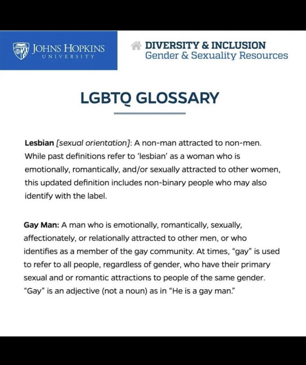 “No existe el borrado de las mujeres”, decían

La Universidad más antigua de EEUU: “Mujer es un no-hombre”
“Lesbiana es un no-hombre atraído por un no-hombre”

Eso sí, hombre es hombre. 

Y esta misoginia la justifican diciendo que es “diversidad e inclusión”

Más claro, agua